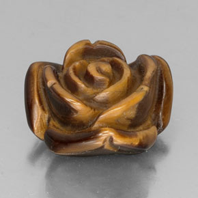 Tiger's eye marrón natural de 12,35 ct, forma elegante, opaco