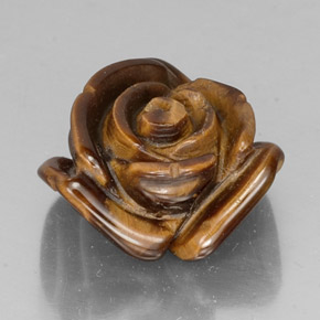 Tiger's eye marrón natural de 11,87 ct, forma elegante, opaco