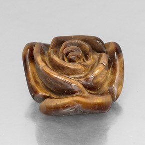 Tiger's eye marrón natural de 11,19 ct, forma elegante, opaco