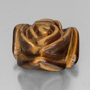 Tiger's eye marrón natural de 12,80 ct, forma elegante, opaco