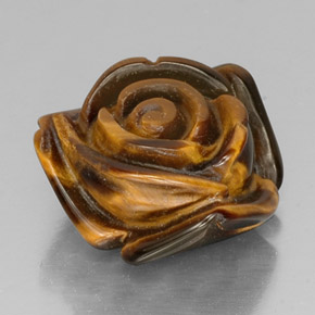Tiger's eye marrón natural de 13,91 ct, forma elegante, opaco