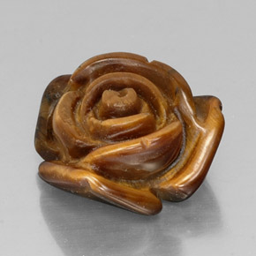 Tiger's eye marrón natural de 11,50 ct, forma elegante, opaco