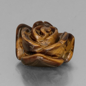 Tiger's eye marrón natural de 10,44 ct, forma elegante, opaco
