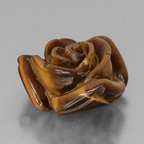 Tiger's eye marrón natural de 11,14 ct, forma elegante, opaco