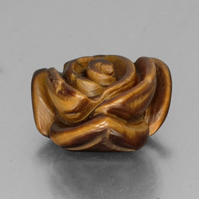 Tiger's eye marrón natural de 10,77 ct, forma elegante, opaco
