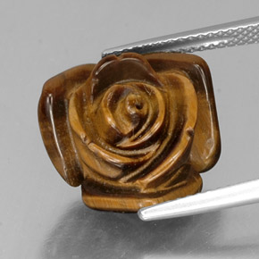 Tiger's eye marrón natural de 9,49 ct, forma elegante, opaco
