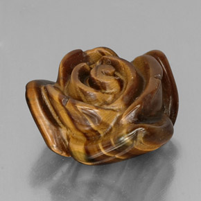 Tiger's eye marrón natural de 12,82 ct, forma elegante, opaco