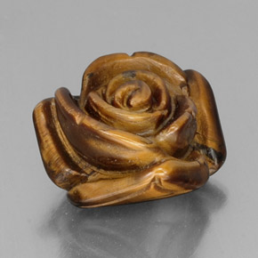 Tiger's eye marrón natural de 12,52 ct, forma elegante, opaco