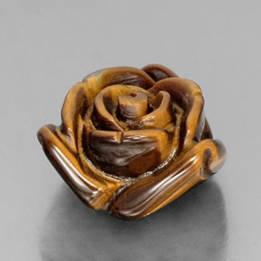 Tiger's eye marrón natural de 12,07 ct, forma elegante, opaco