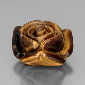 Tiger's eye marrón natural de 11,74 ct, forma elegante, opaco