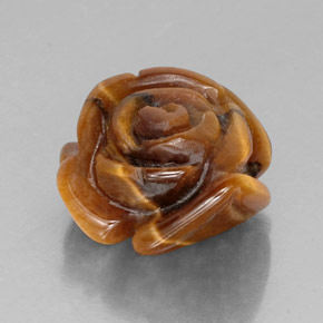 Tiger's eye marrón natural de 10,22 ct, forma elegante, opaco