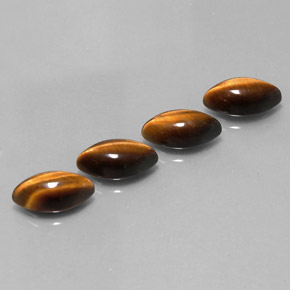 Gemas de ojo de tigre marrón dorado natural de  ct, marquesa, opaco