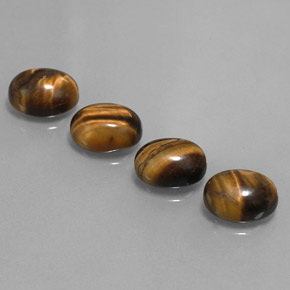 Gemas de tiger's eye marrón natural de 8,36 ct, corte óvalo, opaco