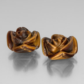 Gemas de tiger's eye marrón natural de  ct, forma elegante, opaco