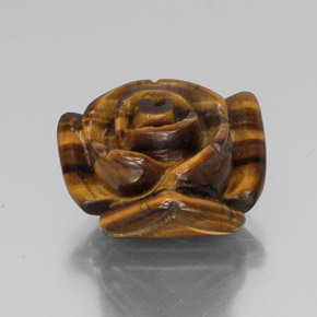 Tiger's eye marrón natural de 11,66 ct, forma elegante, opaco