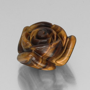 Tiger's eye marrón natural de 13,31 ct, forma elegante, opaco