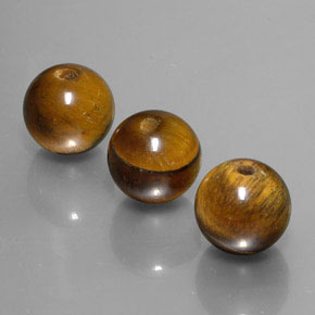 Gemas de tiger's eye marrón natural de  ct, esfera / bola, opaco