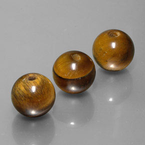 Gemas de tiger's eye marrón natural de  ct, esfera / bola, opaco