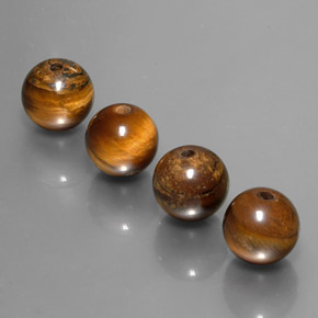 Gemas de Ojo de Tigre Marrón oro natural de  ct, Esfera / Bola, Opaco