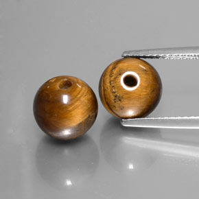 Gemas de tiger's eye marrón natural de  ct, esfera / bola, opaco