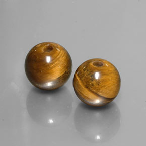 Gemas de tiger's eye marrón natural de  ct, esfera / bola, opaco