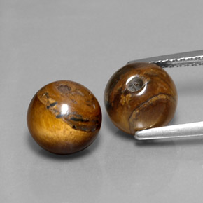 Gemas de tiger's eye marrón natural de  ct, esfera / bola, opaco