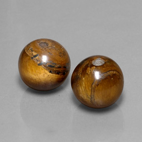 Gemas de tiger's eye marrón natural de  ct, esfera / bola, opaco