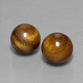 Gemas de tiger's eye marrón natural de  ct, esfera / bola, opaco
