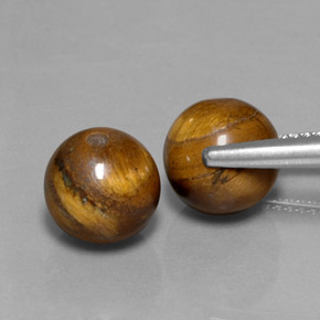 Gemas de tiger's eye marrón natural de  ct, esfera / bola, opaco