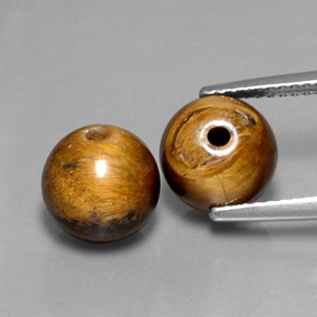 Gemas de tiger's eye marrón natural de  ct, esfera / bola, opaco
