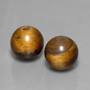 Gemas de tiger's eye marrón natural de  ct, esfera / bola, opaco