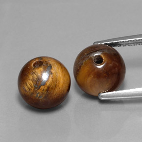 Gemas de Ojo de Tigre Marrón oro natural de  ct, Esfera / Bola, Opaco