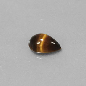 Tiger's eye marrón natural de 0,70 ct, en forma de pera, opaco