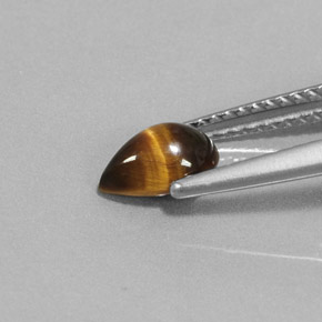 Tiger's eye marrón natural de 0,70 ct, en forma de pera, opaco