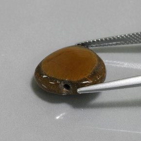 Tiger's eye marrón natural de 7,51 ct, forma de corazón, opaco