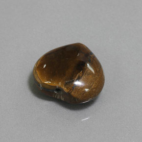 Tiger's eye marrón natural de 9,47 ct, forma de corazón, opaco