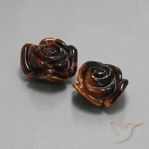 Gemas de Ojo de Tigre Marrón cálido natural de 25.54 ct, Elegante, Opaco