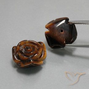Gemas de Ojo de Tigre Marrón cálido natural de 25.54 ct, Elegante, Opaco