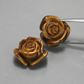 Gemas de tiger's eye marrón natural de  ct, forma elegante, opaco