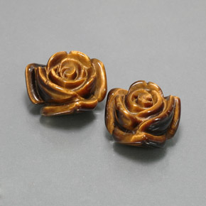 Gemas de tiger's eye marrón natural de  ct, forma elegante, opaco