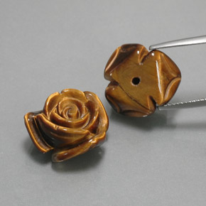 Gemas de tiger's eye marrón natural de  ct, forma elegante, opaco