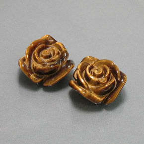 Gemas de tiger's eye marrón natural de  ct, forma elegante, opaco