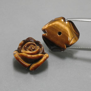 Gemas de tiger's eye marrón natural de  ct, forma elegante, opaco