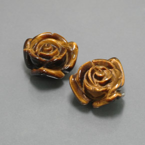 Gemas de tiger's eye marrón natural de 23,41 ct, forma elegante, opaco