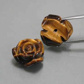 Gemas de tiger's eye marrón natural de 23,41 ct, forma elegante, opaco