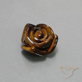 Ojo de Tigre Marrón cálido natural de 12.62 ct, Elegante, Opaco