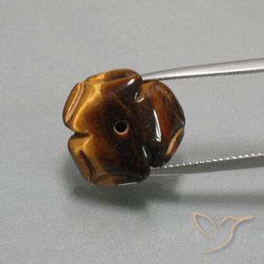Ojo de Tigre Marrón cálido natural de 12.62 ct, Elegante, Opaco