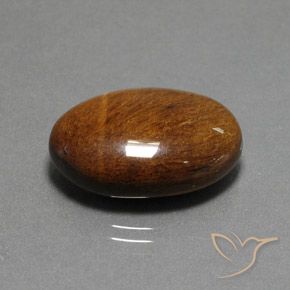 Ojo de Tigre Marrón cálido natural de 19.12 ct, Ovalada, Opaco