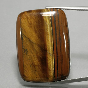 Ojo de Tigre Marrón oro natural de 47.03 ct, Corte Cojín, Opaco