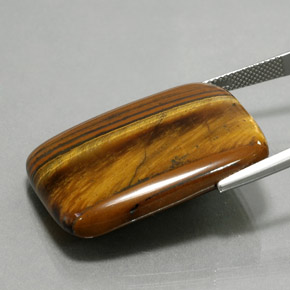 Ojo de Tigre Marrón oro natural de 47.03 ct, Corte Cojín, Opaco